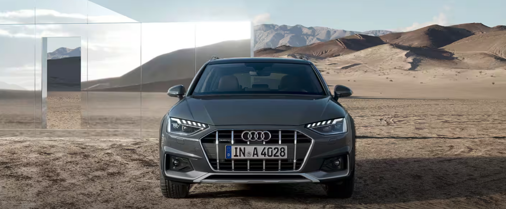 Front view of the Audi A4 Allroad, perfect for small families.